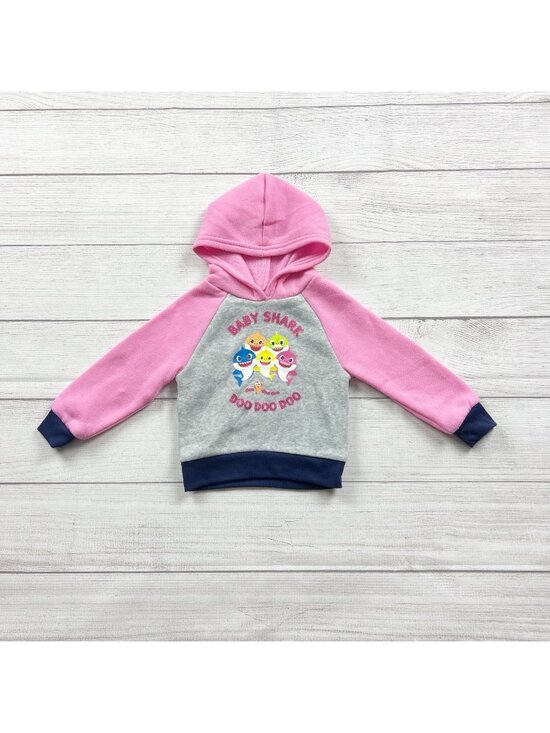 Pinkfong Other - Baby Shark Pinkfong Toddler Hoodie Pink Raglan Long Sleeve Pullover 12-18 Months